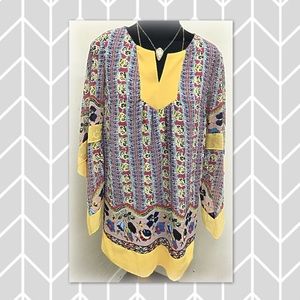 Floral dress with bell like sleeves